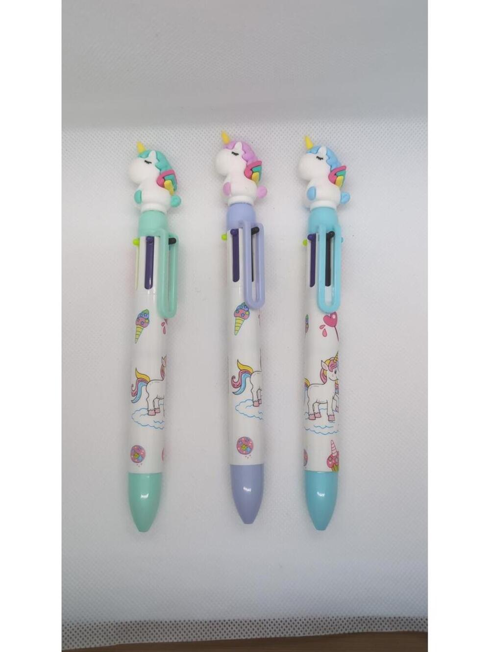 Set of 3 Unicorn Themed Multi-Color Ink Pens